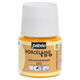Pebeo Porcelaine 150 Paint - Saffron, Semi-Transparent, 45 ml bottle