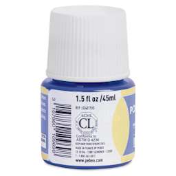 Pebeo Porcelaine 150 Paint - Ming Blue, Opaque, 45 ml bottle (side)