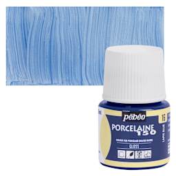 Pebeo Porcelaine 150 Paint - Lapis, Transparent, 45 ml bottle and swatch
