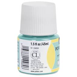 Pebeo Porcelaine 150 Paint - Water Green, Opaque, 45 ml bottle (side)