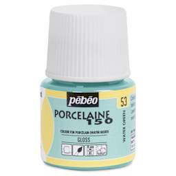 Pebeo Porcelaine 150 Paint - Water Green, Opaque, 45 ml bottle