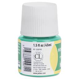 Pebeo Porcelaine 150 Paint - Emerald, Transparent, 45 ml bottle (side)