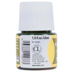 Pebeo Porcelaine 150 Paint - Peridot, Transparent, 45 ml bottle (side)