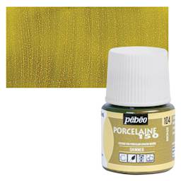 Pebeo Porcelaine 150 Paint - Shimmer Bronze, Shimmer Opaque, 45 ml bottle and swatch