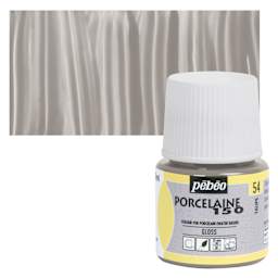 Pebeo Porcelaine 150 Paint - Taupe, Opaque, 45 ml bottle and swatch