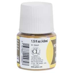 Pebeo Porcelaine 150 Paint - Gold, Opaque, 45 ml bottle (side)