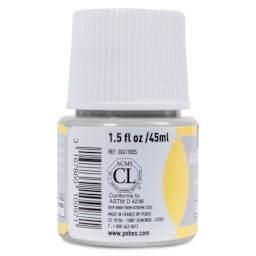 Pebeo Porcelaine 150 Paint - Shimmer Silver, Shimmer Opaque, 45 ml bottle (side)