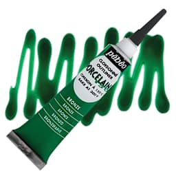 Pebeo Porcelaine 150 Outliner - Bronze Green, 20 ml tube and swatch