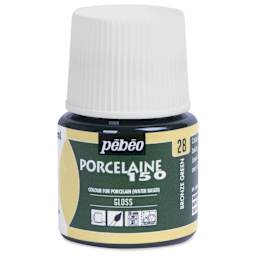 Pebeo Porcelaine 150 Paint - Bronze Green, Transparent, 45 ml bottle