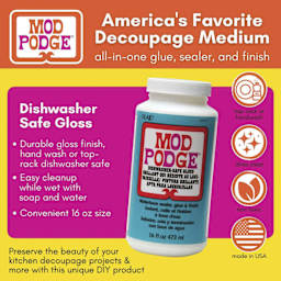 Mod Podge Dishwasher Safe Gloss - 16 oz - features