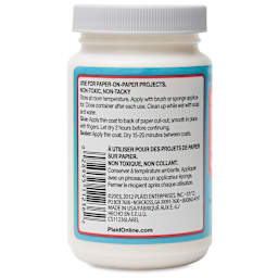 Plaid Mod Podge Paper - Matte Finish, 8 oz, back of the Jar