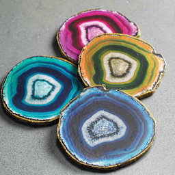 Mod Podge Sparkle Finish, DIY geode coasters finished with Sparkle