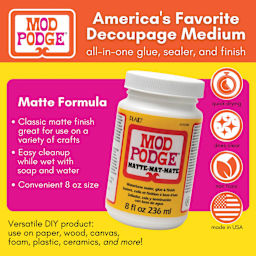 Plaid Mod Podge - Matte Finish, features and specifications displayed