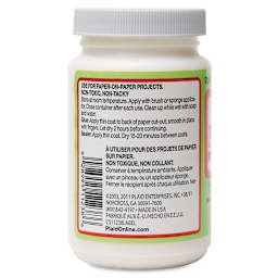 Plaid Mod Podge Paper - Gloss Finish, 8 oz, back of the Jar