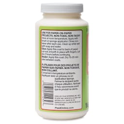 Plaid Mod Podge Paper - Gloss Finish, 16 oz, back of the Jar