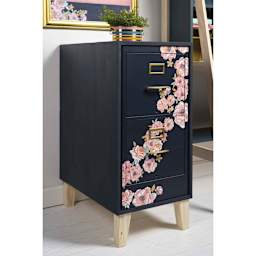 Plaid Mod Podge - Painted file cabinet sealed with Gloss Finish