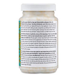 Mod Podge Dishwasher Safe Glitter Top Coat - 8 oz, back of jar