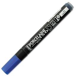 Pebeo Porcelaine 150 Paint Marker - Lapis Blue, Broad with cap on