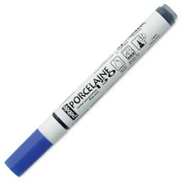 Pebeo Porcelaine 150 Paint Marker - Lapis Blue, Fine Point with cap on