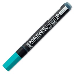 Pebeo Porcelaine 150 Paint Marker - Peacock Blue, Broad with cap on