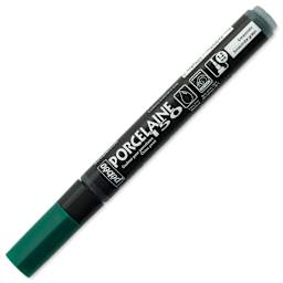 Pebeo Porcelaine 150 Paint Marker - Amazonite Green, Broad with cap on