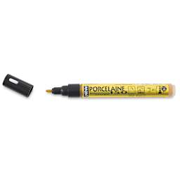 Pebeo Porcelaine 150 Paint Markers - Broad tip Gold Marker shown uncapped and horizontally