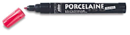 Pebeo Porcelaine 150 Paint Markers - Broad tip Red Marker shown uncapped and horizontally
