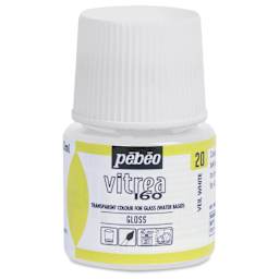 Pebeo Vitrea 160 Glass Paint - Veil White, Glossy, 45 ml bottle