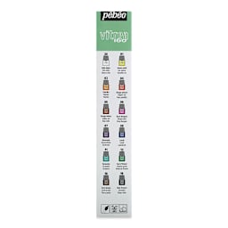 Pebeo Vitrea 160 Exploration Set, Set of 12, 20 ml bottles, Front Of Box
