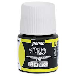 Pebeo Vitrea 160 Glass Paint - Ink Black, Glossy, 45 ml bottle