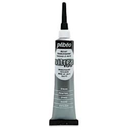 Pebeo Vitrea 160 Outliner - Pewter, Outliner, 20 ml tube