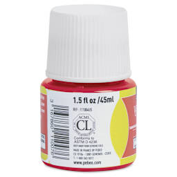 Pebeo Vitrea 160 Glass Paint - Pepper Red, Glossy, 45 ml bottle (side)