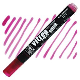 Pebeo Vitrea 160 Paint Marker - Bengal Pink, marker and swatch