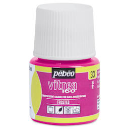 Pebeo Vitrea 160 Glass Paint - Pink, Frosted, 45 ml bottle