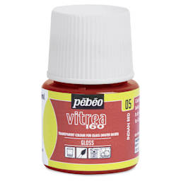 Pebeo Vitrea 160 Glass Paint - Indian Red, Glossy, 45 ml bottle