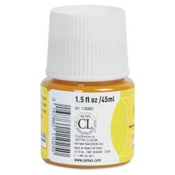 Pebeo Vitrea 160 Glass Paint - Lemon, Frosted, 45 ml bottle (side)