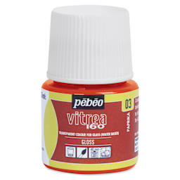 Pebeo Vitrea 160 Glass Paint - Paprika, Glossy, 45 ml bottle