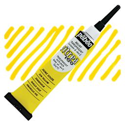 Pebeo Vitrea 160 Outliner - Sun Yellow, Outliner, 20 ml tube and swatch