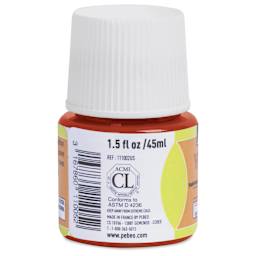 Pebeo Vitrea 160 Glass Paint - Saffron Yellow, Glossy, 45 ml bottle (side)
