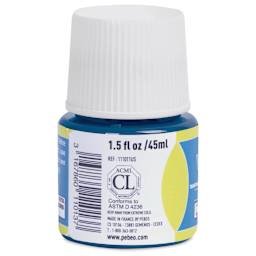 Pebeo Vitrea 160 Glass Paint - Turquoise, Glossy, 45 ml bottle (side)