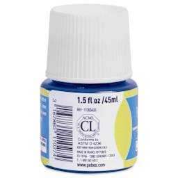 Pebeo Vitrea 160 Glass Paint - Azure, Frosted, 45 ml bottle back