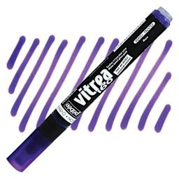 Pebeo Vitrea 160 Paint Marker - Mauve, Frosted marker and swatch