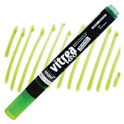 Pebeo Vitrea 160 Paint Marker - Aniseed Green, Frosted marker and swatch