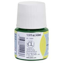 Pebeo Vitrea 160 Glass Paint - Light Green, Glossy, 45 ml bottle (side)