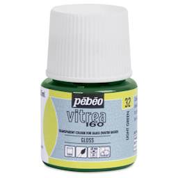 Pebeo Vitrea 160 Glass Paint - Light Green, Glossy, 45 ml bottle