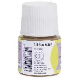 Pebeo Vitrea 160 Glass Paint - Light Taupe, Glossy, 45 ml bottle (side)