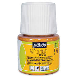Pebeo Vitrea 160 Glass Paint - Gold, Shimmer, 45 ml bottle