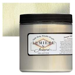 Jacquard Lumiere Acrylic - Jupiter, 8 oz Jar and swatch