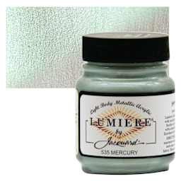 Jacquard Lumiere Acrylic - Mercury, 2.25 oz Jar and swatch