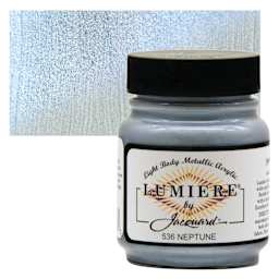 Jacquard Lumiere Acrylic - Neptune, 2.25 oz Jar and swatch
